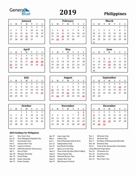schedule 2019 philippines|2019 Philippines Calendar with Holidays .